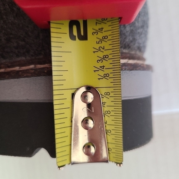 Madden NYC Faux Fur Boots Size 9 Gray Wedge Flannel Hiker Eco Lux Lace Up Zipper - Picture 12 of 13